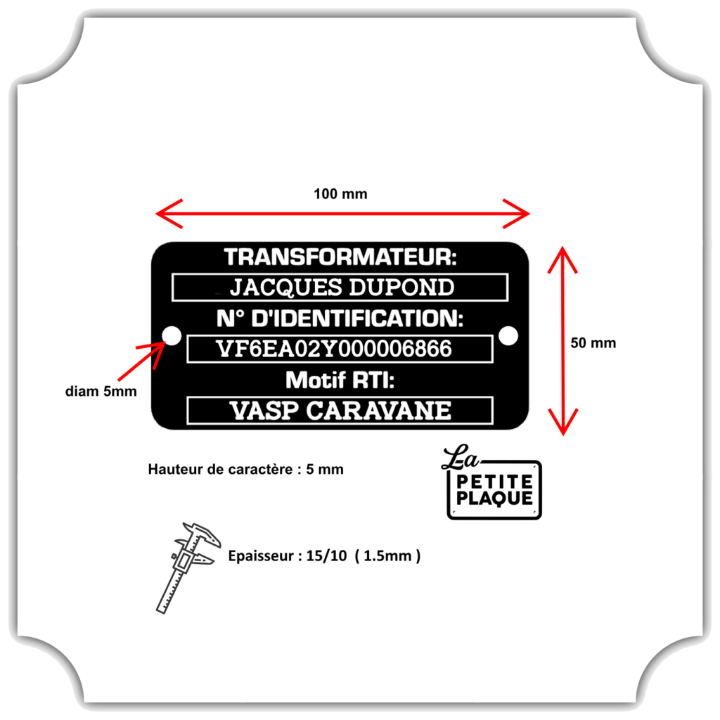Plaque de Transformation VASP