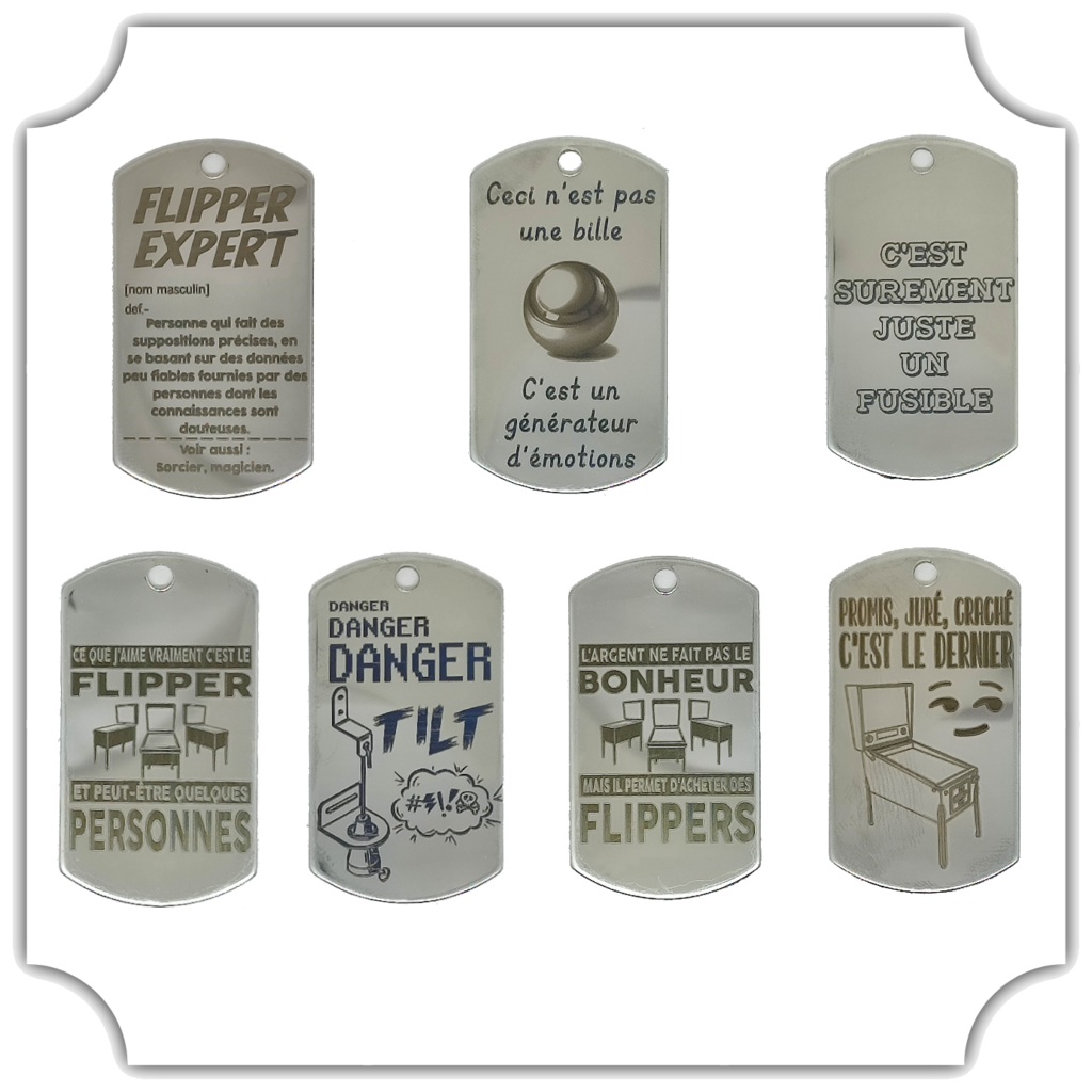 porte clés flipper pinball inox